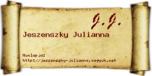 Jeszenszky Julianna névjegykártya